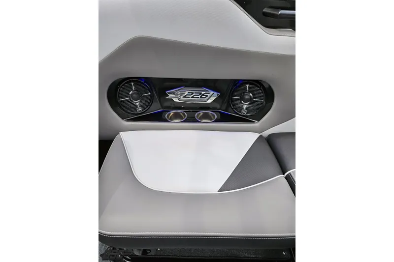 Slide: The Image of 2018 Supreme S226 interior with sleek seating and modern speaker system. - 50