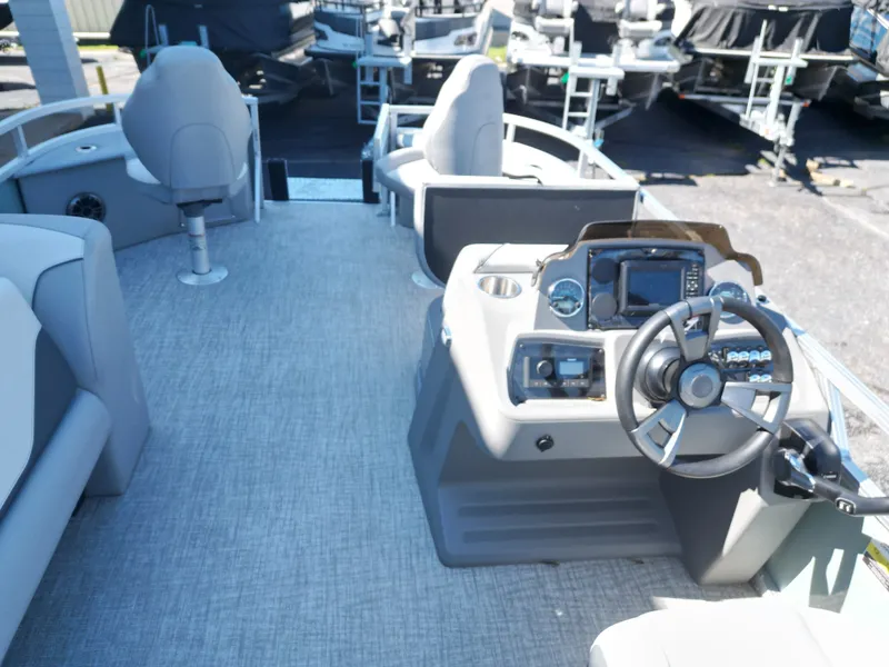 Slide: The Image of Interior view of Avalon Venture 85 Quad Fish 2026 boat. - 14