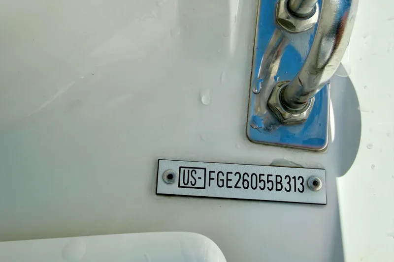 Slide: The Image of Hull identification number on a 2013 Cobalt 262 boat. - 38