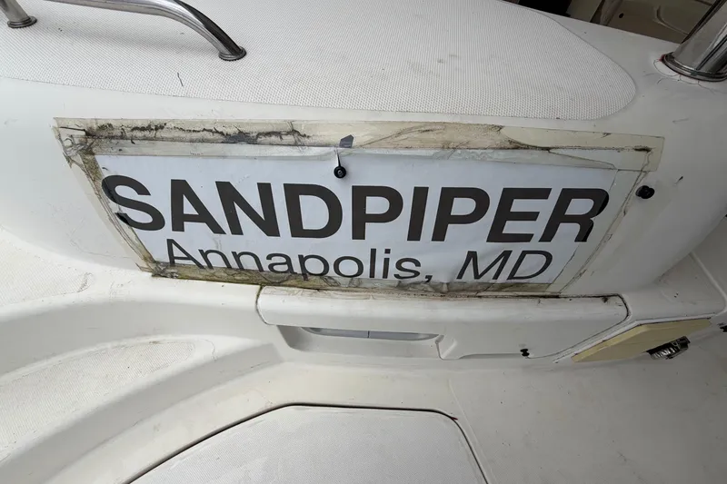 Slide: The Image of Leopard 46 boat named "Sandpiper" docked in Annapolis, MD, 2007 model. - 49
