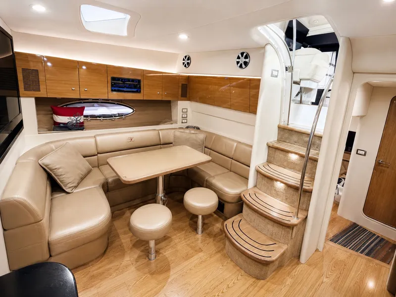 Slide: The Image of Interior of 2011 Formula 45 Yacht with leather seating area. - 7