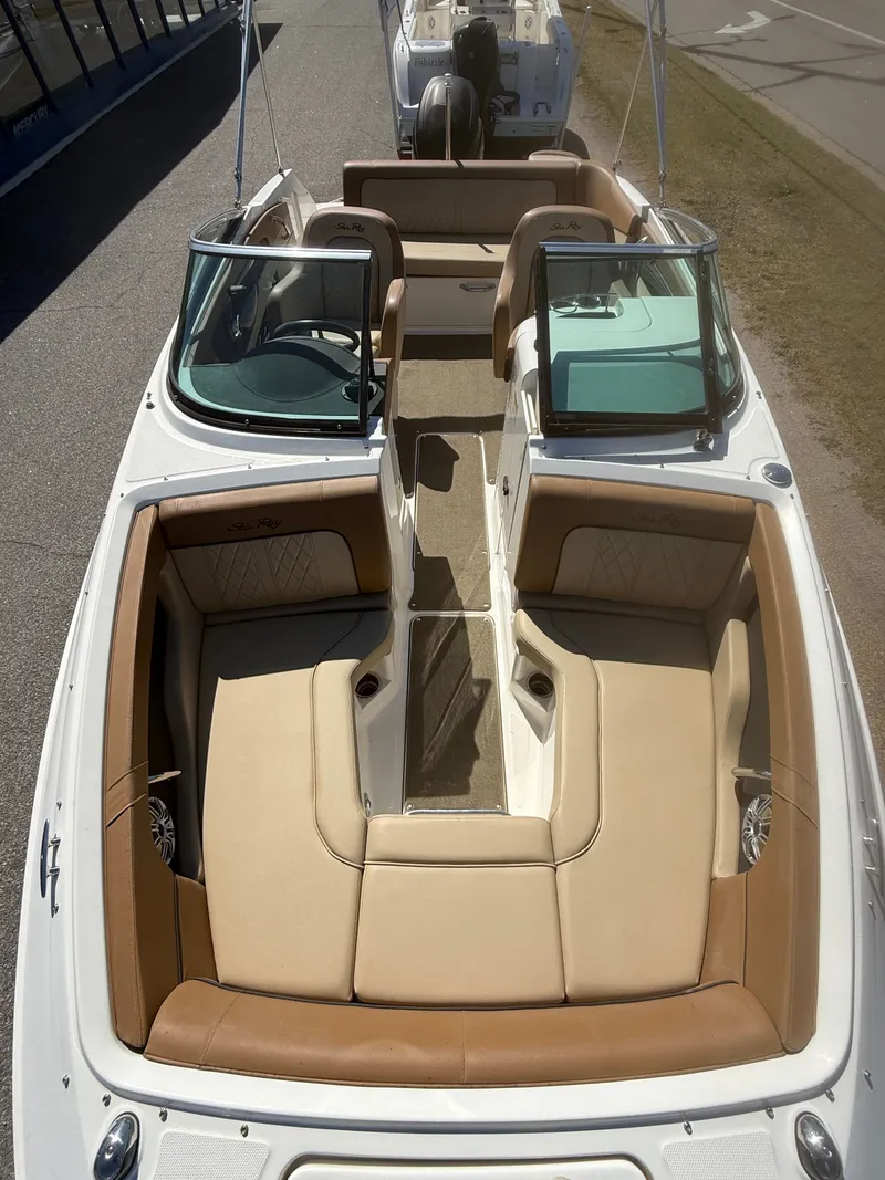 Slide: The Image of 2015 Sea Ray 220 Sundeck OB with beige interior. - 7