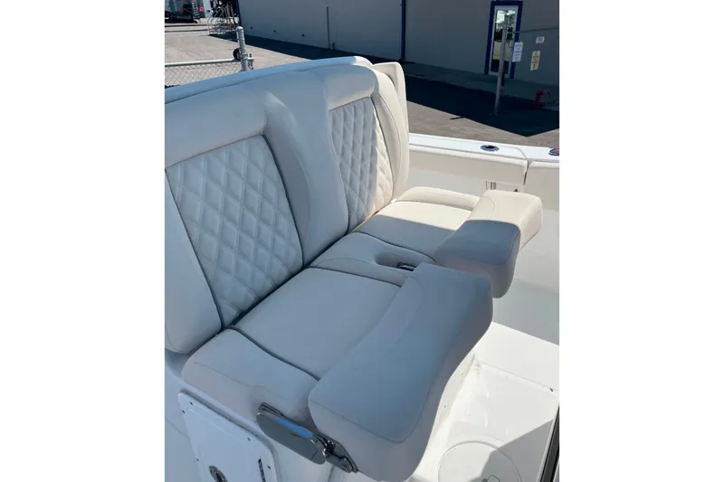 Slide: The Image of Luxurious seating on 2026 Sea Hunt Ultra 275 Coffin Box boat, featuring quilted upholstery. - 10
