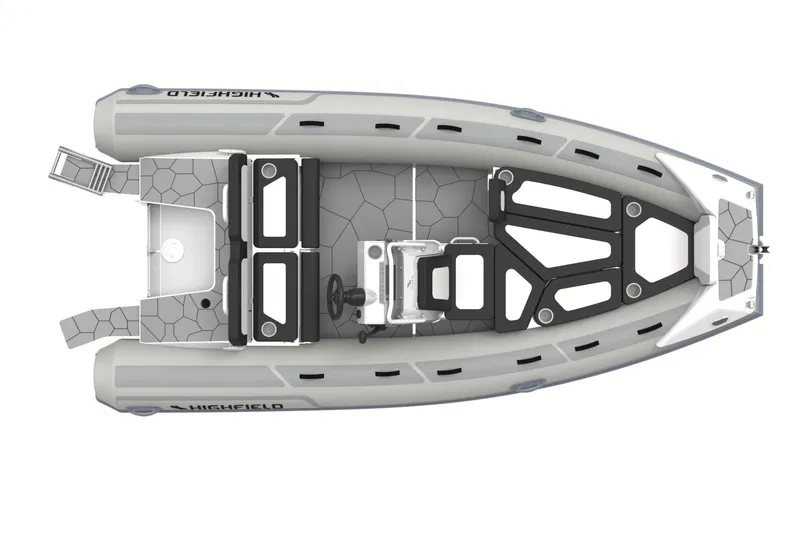 Slide: The Image of Top view of 2026 Highfield Sport 520 inflatable boat with modern design. - 3