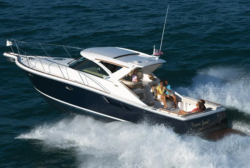 Slide: The Image of Manufacturer Provided Image: 2013 Tiara Yachts 3600 Coronet cruising on the ocean with passengers. - 60