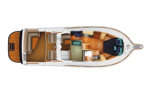 Slide: The Image of Manufacturer Provided Image: Top view of 2013 Tiara Yachts 3600 Coronet interior layout. - 62
