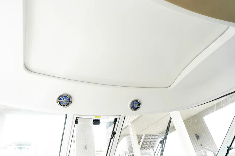 Slide: The Image of Interior ceiling view of a 2016 Formula 45 Yacht with modern design elements. - 19