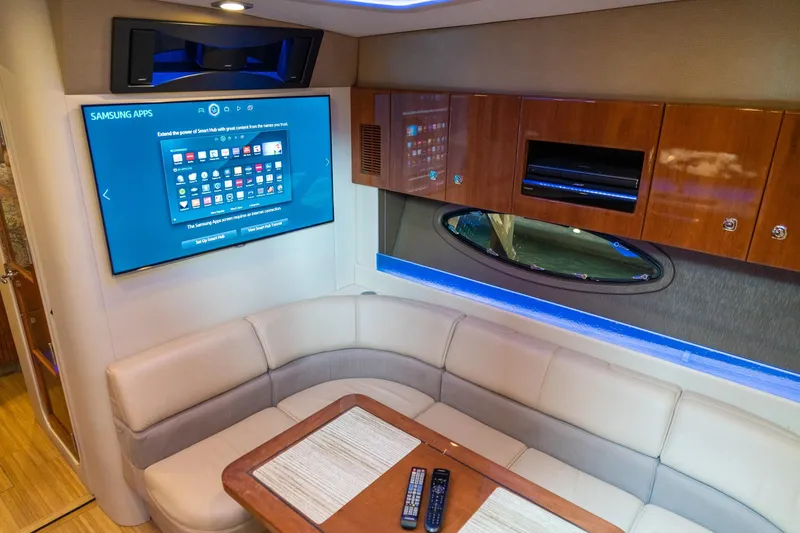 Slide: The Image of Luxurious interior of 2016 Formula 45 Yacht with modern entertainment system and plush seating. - 38