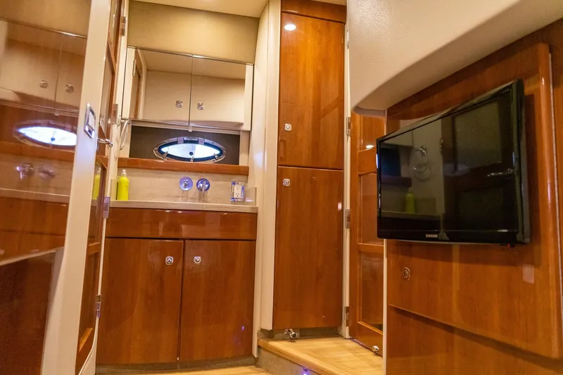 Slide: The Image of Luxurious interior of 2016 Formula 45 Yacht with wood cabinetry and modern amenities. - 61