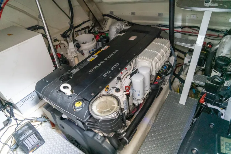 Slide: The Image of Engine room of a 2016 Formula 45 Yacht featuring a Volvo Penta IPS 600 engine. - 65