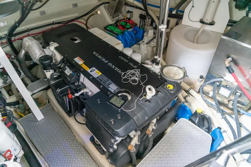 Slide: The Image of Engine room of a 2016 Formula 45 Yacht featuring a Volvo Penta engine. - 66