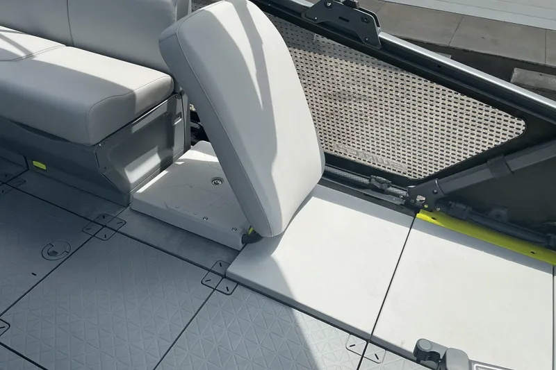 Slide: The Image of 2023 Sea-Doo Switch Sport Compact interior seating and flooring detail. - 7