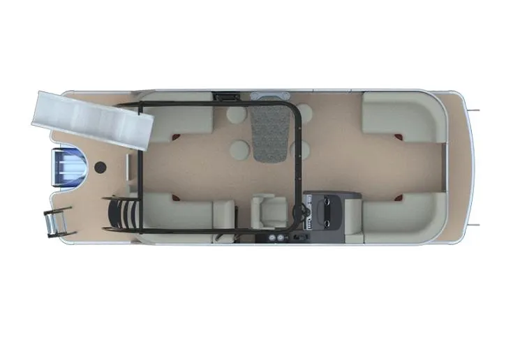 Slide: The Image of Manufacturer Provided Image: Top view of 2023 Godfrey Monaco 235 SD pontoon boat layout. - 17