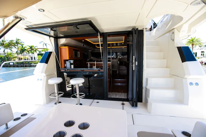 Slide: The Image of Interior view of 2017 Aquila 44 Yacht with modern amenities. - 32