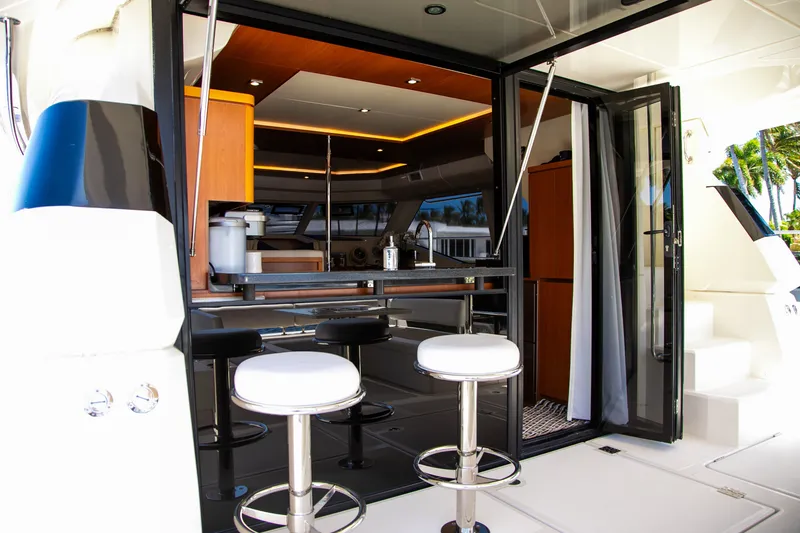 Slide: The Image of Interior of 2017 Aquila 44 Yacht with modern amenities. - 37
