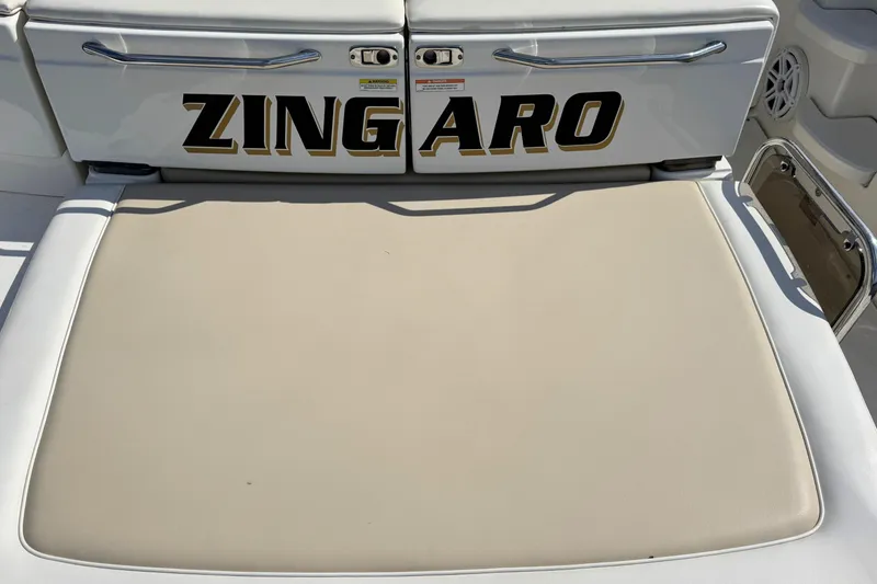 Slide: The Image of Rear view of 2013 Sea Ray 450 Sundancer with "ZINGARO" nameplate. - 9