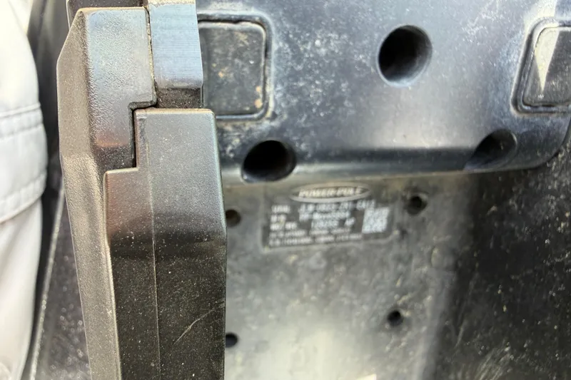 Slide: The Image of Close-up of a 2022 Ranger Z520R Cup-Equipped component with visible mounting holes. - 101