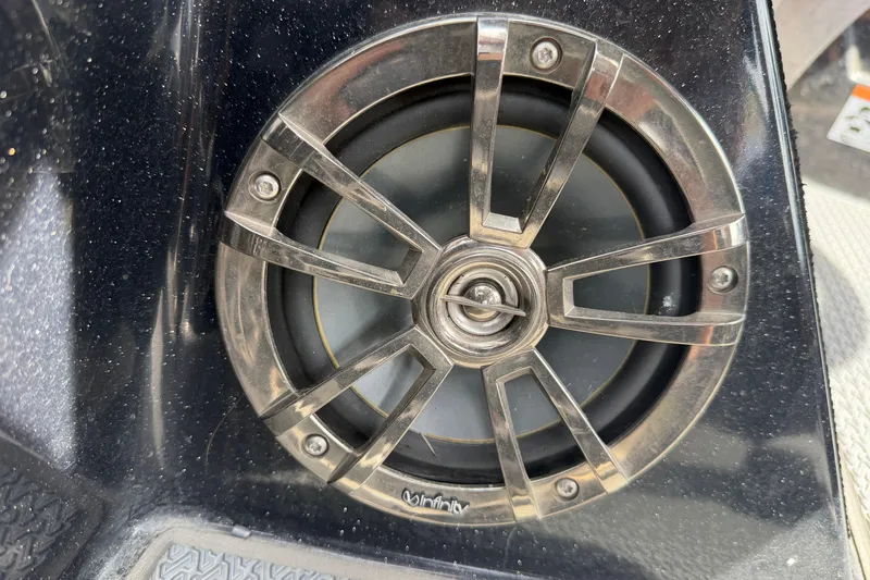 Slide: The Image of Close-up of a speaker in a 2022 Ranger Z520R Cup-Equipped boat. - 83
