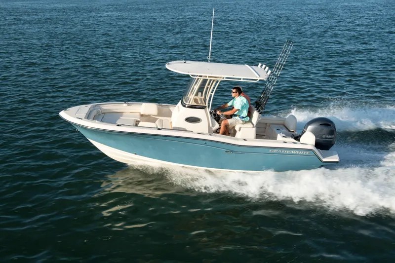 The Image of 2027 Grady-White Fisherman 216 boat cruising on open water, featuring sleek design and powerful engine. - 0