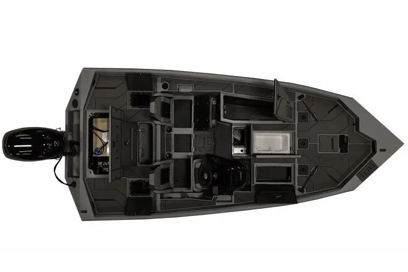 Slide: The Image of Top view of 2026 Excel EX 203 boat interior layout with motor. - 3
