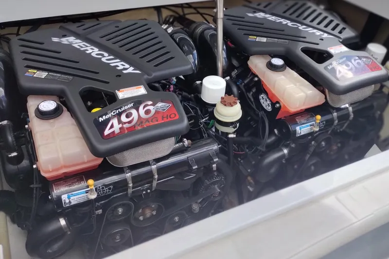 Slide: The Image of Twin MerCruiser 496 MAG HO engines in a 2006 Formula 353 FASTech boat. - 31
