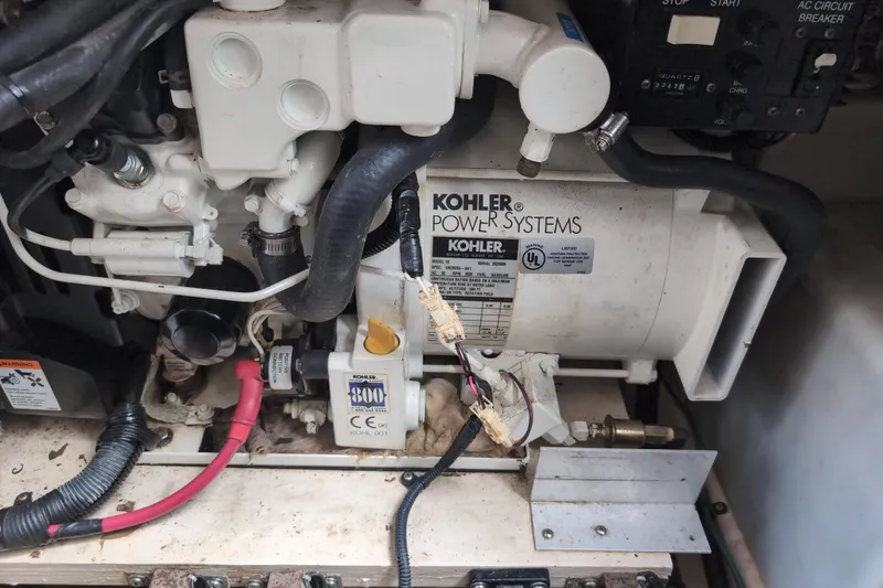 Slide: The Image of Kohler power system in 2005 Sea Ray Sundancer 280 boat engine compartment. - 69
