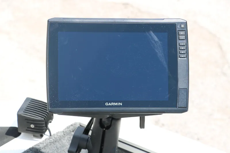 Slide: The Image of Garmin fishfinder on 2018 Tracker Pro Team 195 TXW 40th Anniversary Edition boat. - 16