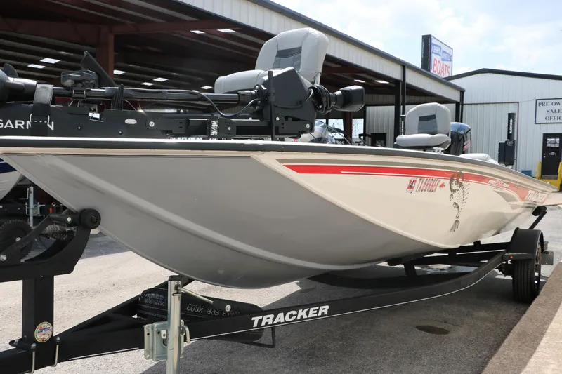 Slide: The Image of 2018 Tracker Pro Team 195 TXW 40th Anniversary Edition boat on trailer. - 6
