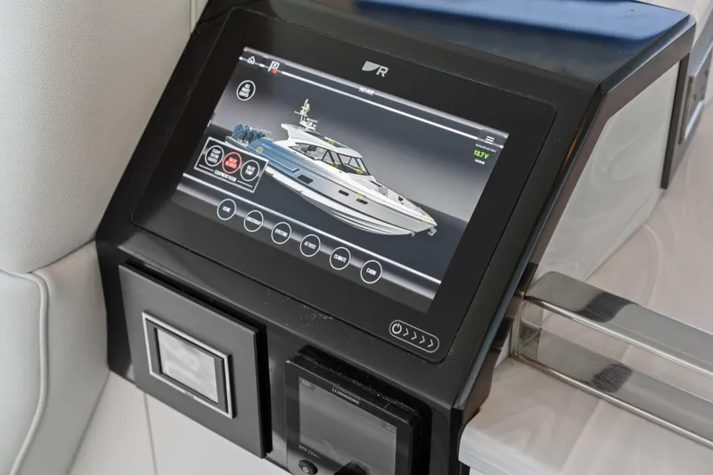 Slide: The Image of Touchscreen control panel of 2025 Formula 500 Super Sport Crossover yacht. - 56