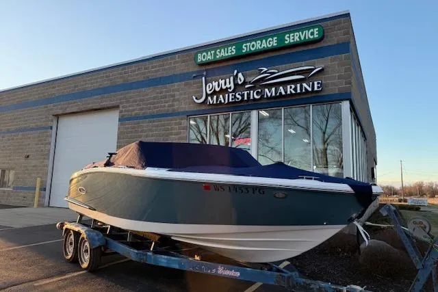 Slide: The Image of 2022 Cobalt CS22 boat on trailer at Jerry's Majestic Marine dealership. - 4