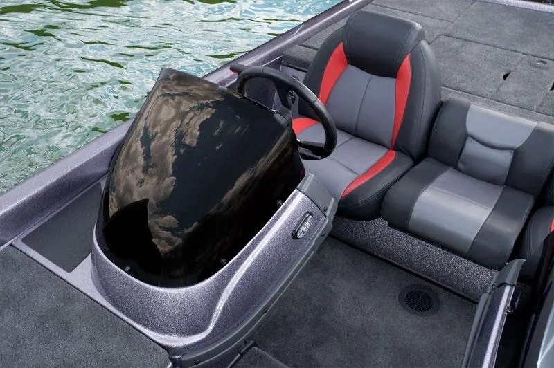 Slide: The Image of Manufacturer Provided Image: 2014 Skeeter TZX 195 boat interior with steering console and seating. - 3