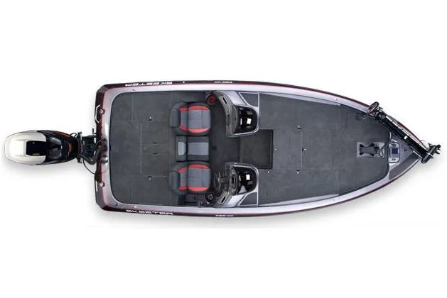 Slide: The Image of Manufacturer Provided Image: 2014 Skeeter TZX 195 fishing boat, top view, dual seats, spacious deck. - 7
