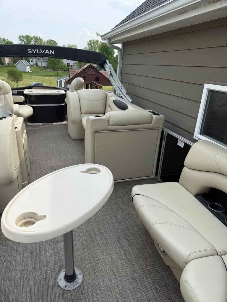 Slide: The Image of Interior of a 2017 Sylvan 822 Mirage Party Fish pontoon boat. - 6