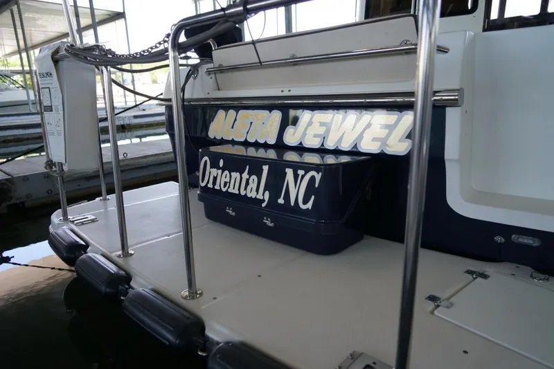 Slide: The Image of 2014 Ranger Tugs R-31 boat named "Alta Jewel" docked in Oriental, NC. - 13