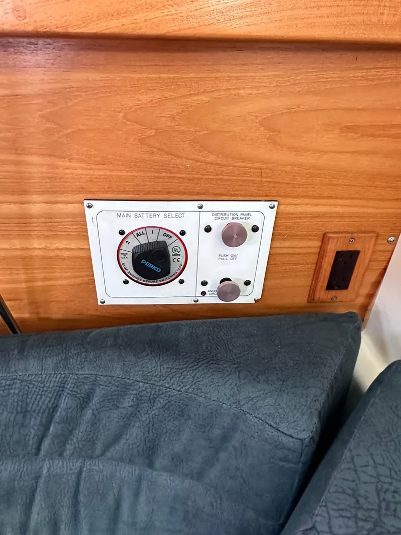 Slide: The Image of Battery selector panel on a 2000 Catalina 320 sailboat. - 7