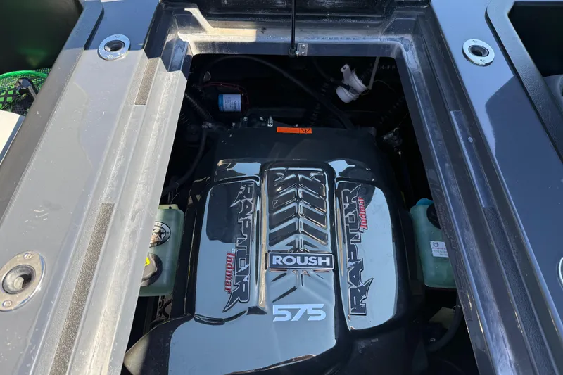 Slide: The Image of 2022 Moomba Makai engine compartment featuring Raptor 575 by Indmar. - 16
