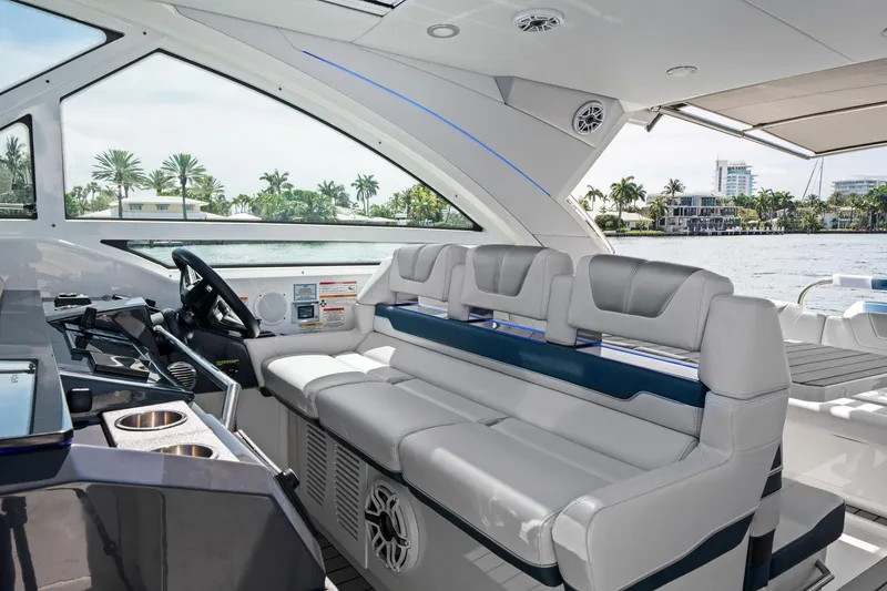Slide: The Image of 2025 Formula 400 Super Sport Crossover interior with luxurious seating and modern design. - 32