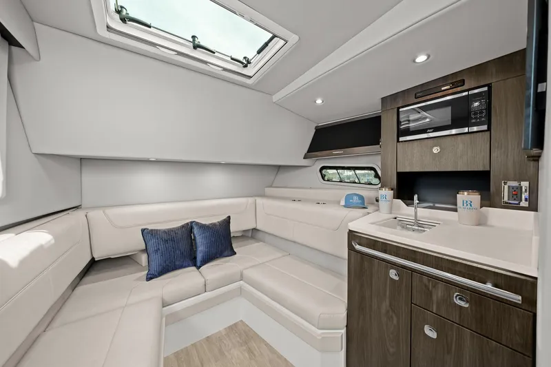 Slide: The Image of Luxurious interior of 2025 Formula 400 Super Sport Crossover yacht with modern amenities. - 37