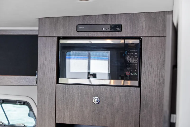 Slide: The Image of Built-in microwave in 2025 Formula 400 Super Sport Crossover yacht interior. - 47