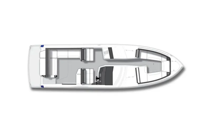 Slide: The Image of Manufacturer Provided Image: Top view of 2022 Monterey 378SS Super Sport boat layout. - 35