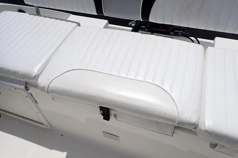 Slide: The Image of White cushioned seating on a 2015 Century 2301 Center Console boat. - 36