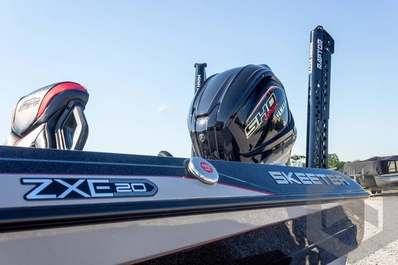 Slide: The Image of 2026 Skeeter ZXE20 boat with Yamaha engine, featuring sleek design and modern seating. - 14