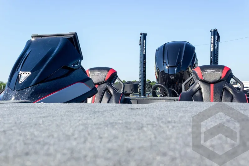 Slide: The Image of 2026 Skeeter ZXE20 boat interior with sleek seats and advanced motor design. - 22