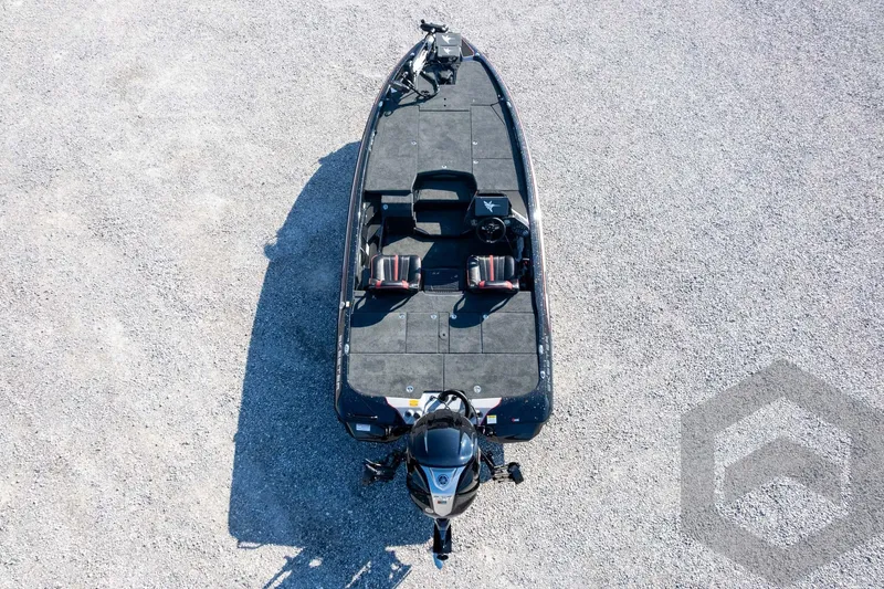 Slide: The Image of Aerial view of 2026 Skeeter ZXE20 boat on gravel surface. - 63