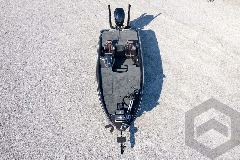 Slide: The Image of 2026 Skeeter ZXE20 fishing boat, aerial view on gravel surface. - 67