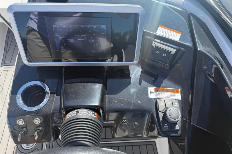 Slide: The Image of 2023 Yamaha Boats AR250 dashboard with touchscreen display and control panel. - 20