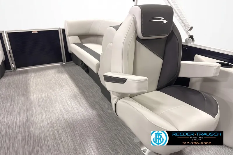 Slide: The Image of 2026 Bennington 22 SSR boat interior with luxurious seating and modern design. - 4