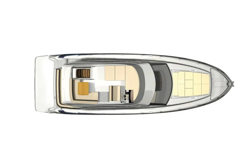 Slide: The Image of Manufacturer Provided Image: Top view layout of 2026 Regal 42 Fly yacht interior design. - 12