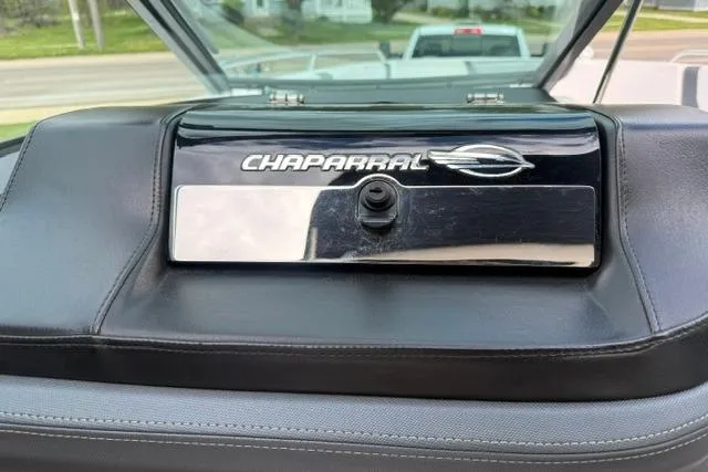 Slide: The Image of 2019 Chaparral 277 SSX dashboard with logo and sleek design. - 36
