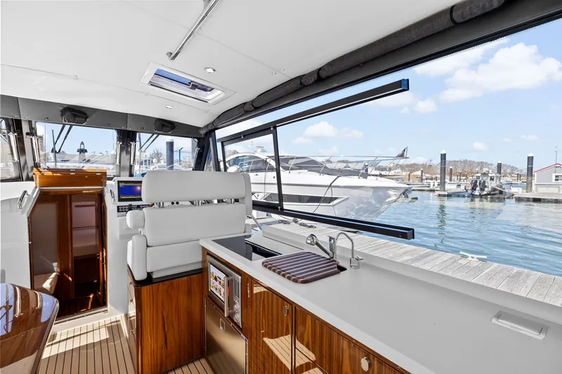 Slide: The Image of Interior of 2025 MJM 42 yacht with harbor view. - 15